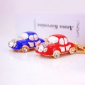 Cute retro car keychain with sparkling rhinestones for women handbag accessories - Length 10.9*Width 3.1 / Random Color