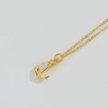 Gold anchor and helm pendant necklace with zircon insets on a delicate cross chain - Anchor (MA1-2)