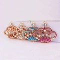 Portachiavi a corona con strass luccicanti in quattro colori per borse e accessori donna - Multicolore