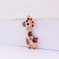 Portachiavi giraffa cartoon con cristalli scintillanti e finitura placcata oro - Oro