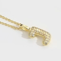 Collier délicat doré avec pendentif lettre J serti de pierres de zircone brillantes - Lettre J