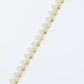 Minimalist 14k gold plated copper ball chain necklace with polished metallic finish - Smooth Ball Style (Gold)