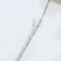 Minimalist short chain necklace in silver finish with frosted sand texture for women - Frosted Long Oval Link Chain (Style 3) / Silver
