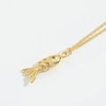 Collana con ciondolo a forma di pesce dorato articolato con squame testurizzate - Pesce Rosso (Extra Piccolo)