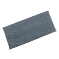 Detailed view of the medium grey ribbed knit headband featuring elastic texture - Dark Gray Headband