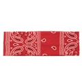 Diadema elástica de yoga para mujer con estampado de cachemira roja estilo boho - Rojo