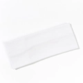 Macro detail of white ribbed knitted cotton yoga headband with fine elastic texture - White