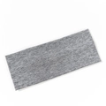 Close-up of heather gray knitted sports headband with soft ribbed cotton texture - Gray