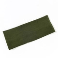 Detail shot of olive green ribbed knit headband texture and high-quality cotton fabric - Vintage Green