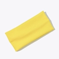 Detail shot of bright yellow ribbed knit elastic sports headband with soft texture - Yellow (FD05-30)