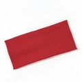 Detailed close-up of the red ribbed knit headband texture and high elastic fabric - Red (FD05-33)