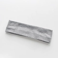 Diadema elástica de punto gris para yoga y deporte con un diseño minimalista liso - Gris Estrecho Cepillado