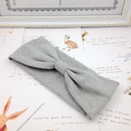 Fascia elastica in maglia grigio chiaro con fiocco per yoga e cura della pelle - Grigio chiaro