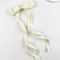 Eleganter cremefarbener Schleifen-Haarclip mit langen Bändern für einen Ballett-Mädchen-Stil - Beige