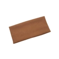 Elastic knitted headband in warm caramel brown color with vertical ribbed texture - Caramel (FD05-17)