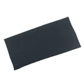 Solid black ribbed knit headband with stretchy fabric texture for women and sports - Black (FD05-1)