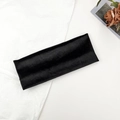 Minimalist black velvet elastic headband for sports and daily wear on white background - Black
