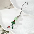 Green gourd and donut charm phone strap with woven cord and jade-like resin elements - Light Green Peace Buckle Gourd (Style F)