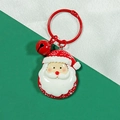 Porte-clés Père Noël rouge avec clochette et grand anneau pour cadeaux de Noël - Père Noël Debout (A)