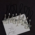 Set mit 8 leuchtenden Alien-Resin-Anhängern mit verschiedenen Gesichtsausdrücken - 8-teiliges Set (F403-2)