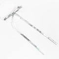 Dettaglio del fermaglio per capelli a fiocco argento con lunghi nastri lucidi - Stile Fiocco Semplice a Nastro Lungo (2024051117)