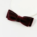 Elegant velvet bow hair clip in burgundy red, vintage style hair accessory for women - Burgundy
