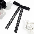 Gothic-Haarspange mit schwarzer Spitzenschleife und langen Quasten für Damen im Retro-Stil - Lange Quasten-Schleife (3#)
