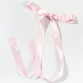 Eleganter langer rosa Satin-Schleifen-Haarclip mit seidiger Textur für Damenfrisuren - Rosa