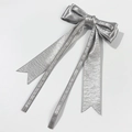 Eleganter silberner Haarreif mit Schleife und langen Quasten für einen Prinzessinnen-Look - Silber