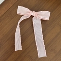 Fermaglio per capelli con fiocco rosa in rete stile balletto e nastro in gros-grain - Rosa