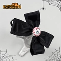 Dettaglio del fiocco di Halloween con bulbo oculare horror su un teschio decorativo - Stile Bulbo Oculare Insanguinato (6#)