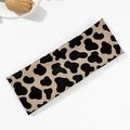 Cinta elástica para el pelo con estampado de vaca beige y negro para fitness - Caqui