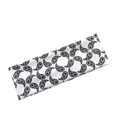 Elastisches Sport-Stirnband mit klassischem schwarz-weißem Paisley-Muster - Weiß