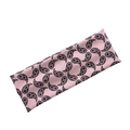 Elastisches rosa Stirnband mit schwarzem Paisley-Muster für Sport und Mode - Rosa