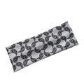 Elastisches graues Sportstirnband mit schwarzem Paisley-Muster für Sport und Freizeit - Grau