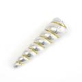 Sparkling silver unicorn horn accessory with gold cord spiral detail for DIY headbands - Light Gray