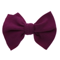 Dettaglio fascia in nylon viola prugna con tessuto a nido d'ape e design a fiocco annodato - Accessorio per capelli con fiocco / Fucsia