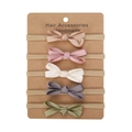 Set de 5 diademas para bebé hechas a mano de nailon con lazos de poliéster colores Morandi - Dp336-3