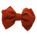 Fascia per capelli per neonati con fiocco fatto a mano in tessuto waffle color caramello - Fiocco per capelli / Rosso Ruggine