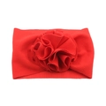 Bandeau bébé avec grande fleur rouge et tissu en maille texturée au motif de maïs - Rouge