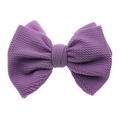 Fascia per capelli in nylon viola con trama a nido d'ape e fiocco per bambina - Accessorio per capelli con fiocco / Viola Chiaro