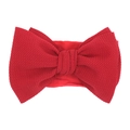 Soft red bow nylon headband with corn grain texture for infant baby girls style - Red