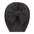 Turbante negro para bebé en tela de burbujas con un lazo decorativo grande - Talla única / Negro
