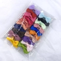 Lot de mini barrettes à cheveux colorées avec nœuds en ruban gros-grain pour filles - 20 Couleurs Mélangées