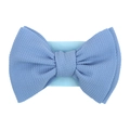 Soft sky blue nylon baby headband featuring a textured corn grain bow design - Light Blue