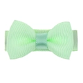 Barrette à cheveux mini noeud en ruban gros-grain vert menthe avec design double couche - Menthe