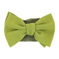 Soft nylon baby headband with a large grass green corn grain bow decoration - Forest Green