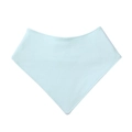 Detail of soft mint green cotton baby bandana bib with double-layer stitched edges - Mint