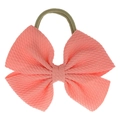 Rosa Schleifenstirnband aus Rippstoff mit elastischer Nylonschnur für Kleinkinder - Fertigprodukt / Wassermelonenrot