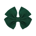 Handmade large dark green bow hair clip with textured fabric for girls and infants - Dark Green (PP019-46)